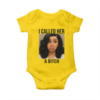 Funny Doll Face Meme Baby Onesie I Called Her A Bitch - Wonder Print Shop