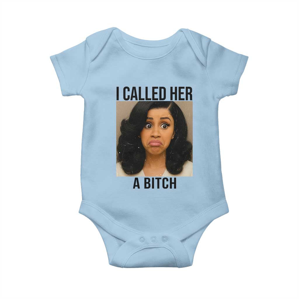 Funny Doll Face Meme Baby Onesie I Called Her A Bitch - Wonder Print Shop