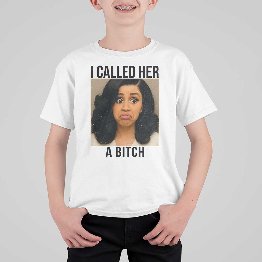 Funny Doll Face Meme T Shirt For Kid I Called Her A Bitch - Wonder Print Shop