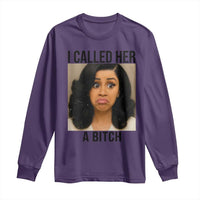 Funny Doll Face Meme Long Sleeve Shirt I Called Her A Bitch - Wonder Print Shop