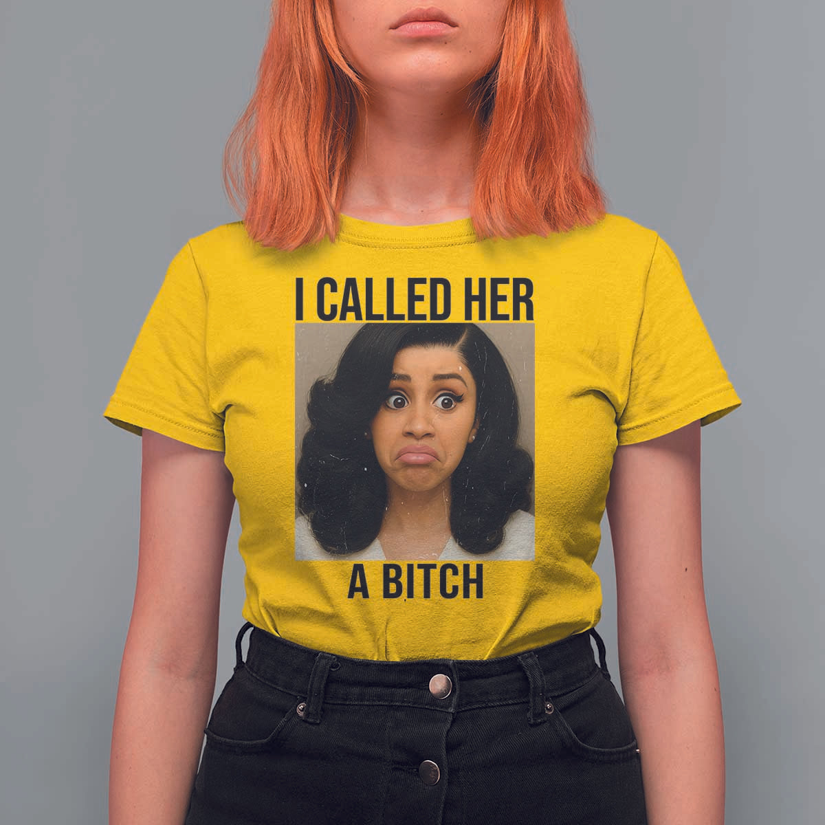 Funny Doll Face Meme T Shirt For Women I Called Her A Bitch - Wonder Print Shop