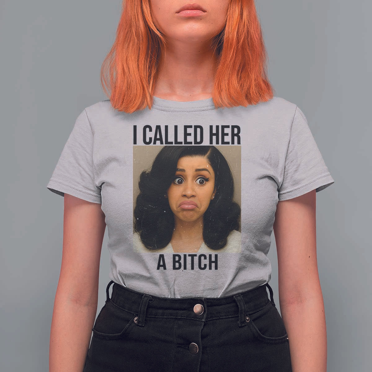 Funny Doll Face Meme T Shirt For Women I Called Her A Bitch - Wonder Print Shop