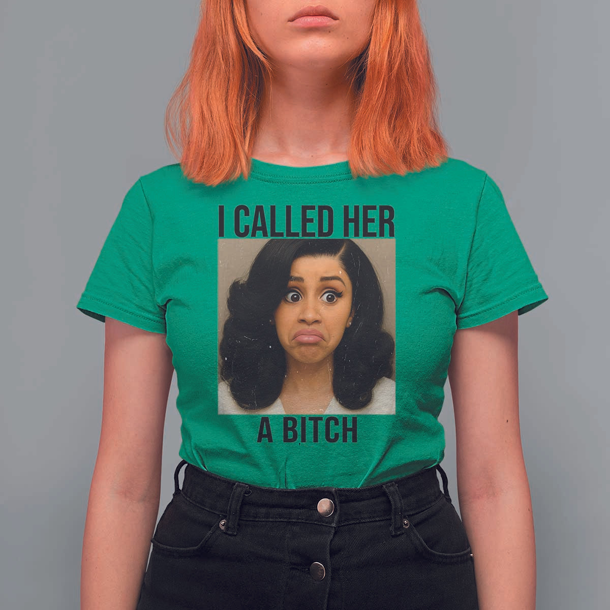 Funny Doll Face Meme T Shirt For Women I Called Her A Bitch - Wonder Print Shop