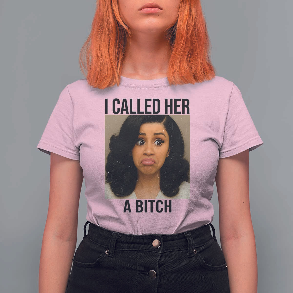 Funny Doll Face Meme T Shirt For Women I Called Her A Bitch - Wonder Print Shop