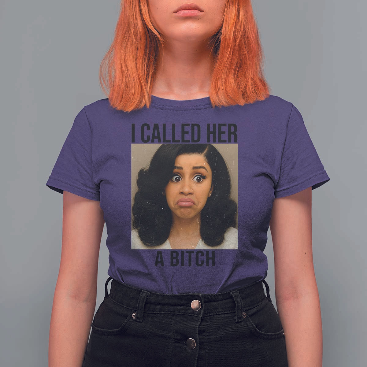 Funny Doll Face Meme T Shirt For Women I Called Her A Bitch - Wonder Print Shop