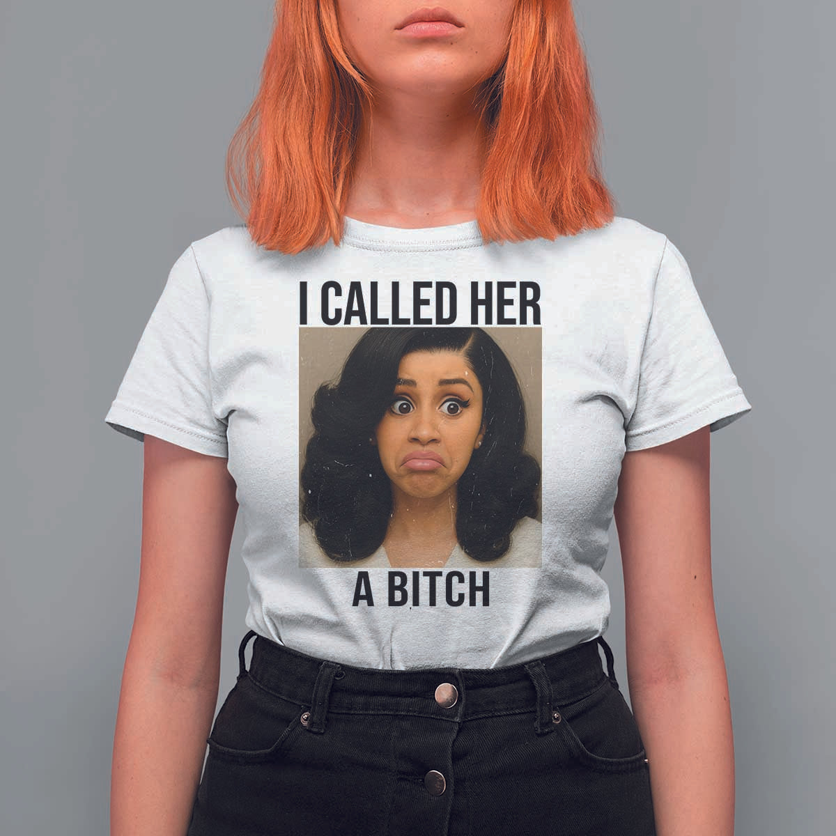 Funny Doll Face Meme T Shirt For Women I Called Her A Bitch - Wonder Print Shop