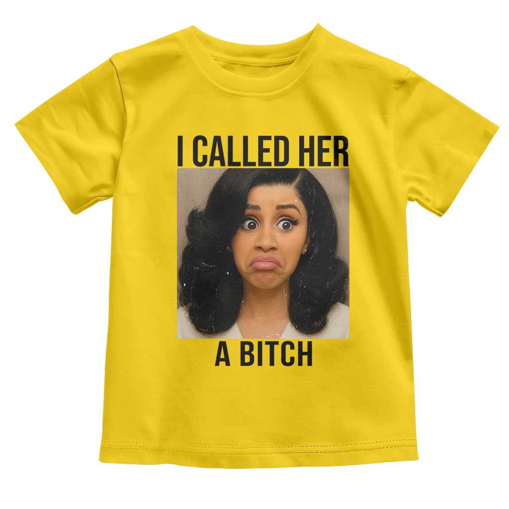 Funny Doll Face Meme Toddler T Shirt I Called Her A Bitch - Wonder Print Shop