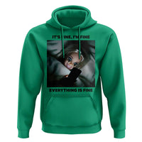 Funny Distressed Doll Face Meme Hoodie It Is Fine I Am Fine Everything Is Fine - Wonder Print Shop