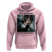Funny Distressed Doll Face Meme Hoodie It Is Fine I Am Fine Everything Is Fine - Wonder Print Shop