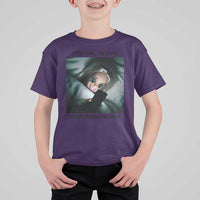 Funny Distressed Doll Face Meme T Shirt For Kid It Is Fine I Am Fine Everything Is Fine - Wonder Print Shop