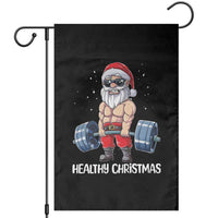 Funny Santa Gym Xmas Garden Flag Healthy Christmas - Wonder Print Shop
