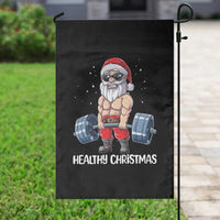Funny Santa Gym Xmas Garden Flag Healthy Christmas - Wonder Print Shop