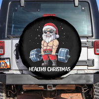 Funny Santa Gym Xmas Spare Tire Cover Healthy Christmas - Wonder Print Shop
