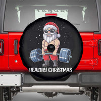 Funny Santa Gym Xmas Spare Tire Cover Healthy Christmas - Wonder Print Shop