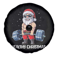 Funny Santa Gym Xmas Spare Tire Cover Healthy Christmas - Wonder Print Shop