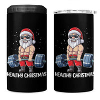 Funny Santa Gym Xmas 4 in 1 Can Cooler Tumbler Healthy Christmas - Wonder Print Shop