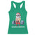 Funny Santa Gym Xmas Racerback Tank Top Healthy Christmas - Wonder Print Shop