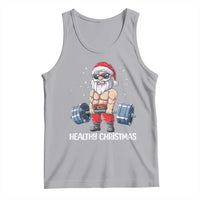 Funny Santa Gym Xmas Tank Top Healthy Christmas - Wonder Print Shop