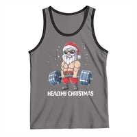 Funny Santa Gym Xmas Tank Top Healthy Christmas - Wonder Print Shop