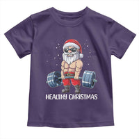 Funny Santa Gym Xmas Toddler T Shirt Healthy Christmas - Wonder Print Shop