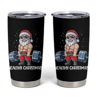 Funny Santa Gym Xmas Tumbler Cup Healthy Christmas - Wonder Print Shop