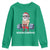 Funny Santa Gym Xmas Youth Sweatshirt Healthy Christmas - Wonder Print Shop
