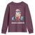 Funny Santa Gym Xmas Youth Sweatshirt Healthy Christmas - Wonder Print Shop