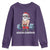Funny Santa Gym Xmas Youth Sweatshirt Healthy Christmas - Wonder Print Shop