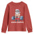Funny Santa Gym Xmas Youth Sweatshirt Healthy Christmas - Wonder Print Shop