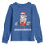 Funny Santa Gym Xmas Youth Sweatshirt Healthy Christmas - Wonder Print Shop
