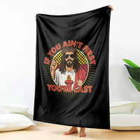 Funny Jesus Racing Throw Blanket If You Are Not First You Are Last - Wonder Print Shop