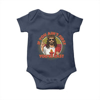 Funny Jesus Racing Baby Onesie If You Are Not First You Are Last - Wonder Print Shop