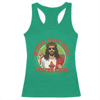 Funny Jesus Racing Racerback Tank Top If You Are Not First You Are Last - Wonder Print Shop