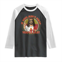 Funny Jesus Racing Raglan Shirt If You Are Not First You Are Last - Wonder Print Shop