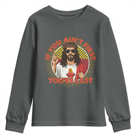 Funny Jesus Racing Youth Sweatshirt If You Are Not First You Are Last - Wonder Print Shop
