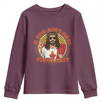 Funny Jesus Racing Youth Sweatshirt If You Are Not First You Are Last - Wonder Print Shop