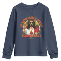 Funny Jesus Racing Youth Sweatshirt If You Are Not First You Are Last - Wonder Print Shop