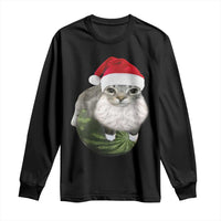Watermelon Cat Christmas Long Sleeve Shirt Funny Silly Kitten Meme - Wonder Print Shop