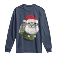 Watermelon Cat Christmas Long Sleeve Shirt Funny Silly Kitten Meme - Wonder Print Shop