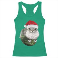 Watermelon Cat Christmas Racerback Tank Top Funny Silly Kitten Meme - Wonder Print Shop