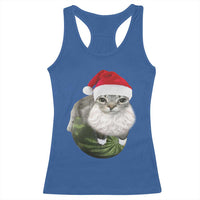 Watermelon Cat Christmas Racerback Tank Top Funny Silly Kitten Meme - Wonder Print Shop