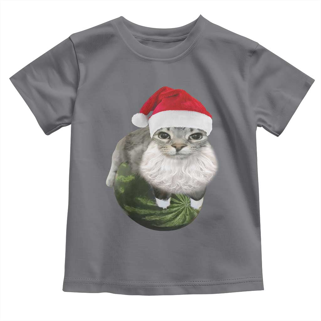 Watermelon Cat Christmas Toddler T Shirt Funny Silly Kitten Meme - Wonder Print Shop