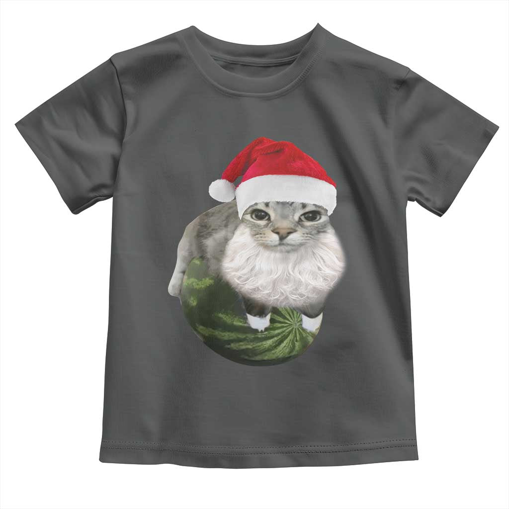 Watermelon Cat Christmas Toddler T Shirt Funny Silly Kitten Meme - Wonder Print Shop