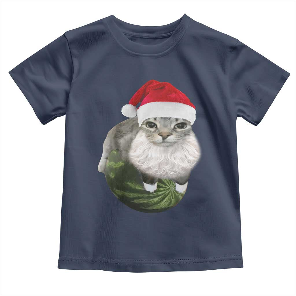 Watermelon Cat Christmas Toddler T Shirt Funny Silly Kitten Meme - Wonder Print Shop