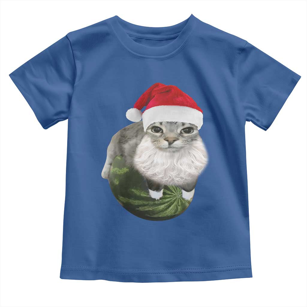 Watermelon Cat Christmas Toddler T Shirt Funny Silly Kitten Meme - Wonder Print Shop