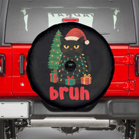 Funny Cat Bruh Christmas Spare Tire Cover Silly Meme Kitty Xmas - Wonder Print Shop