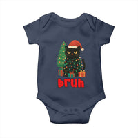 Funny Cat Bruh Christmas Baby Onesie Silly Meme Kitty Xmas - Wonder Print Shop
