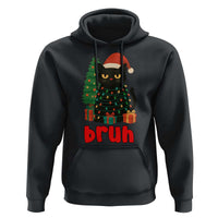Funny Cat Bruh Christmas Hoodie Silly Meme Kitty Xmas - Wonder Print Shop