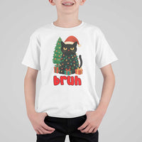 Funny Cat Bruh Christmas T Shirt For Kid Silly Meme Kitty Xmas - Wonder Print Shop