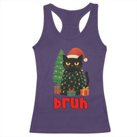 Funny Cat Bruh Christmas Racerback Tank Top Silly Meme Kitty Xmas - Wonder Print Shop